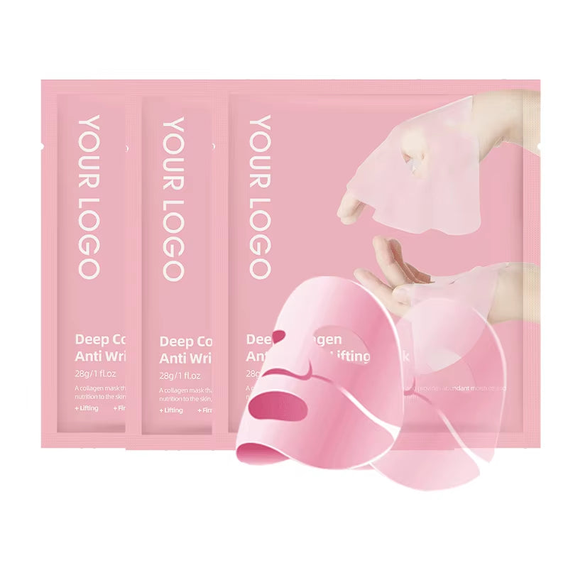 Hot Deep Sleeping Mask Hydrating Pore Minimizing Lifting Overnight Sheet Hydrogel Pdrn Pink Collagen Jelly Gel Mask